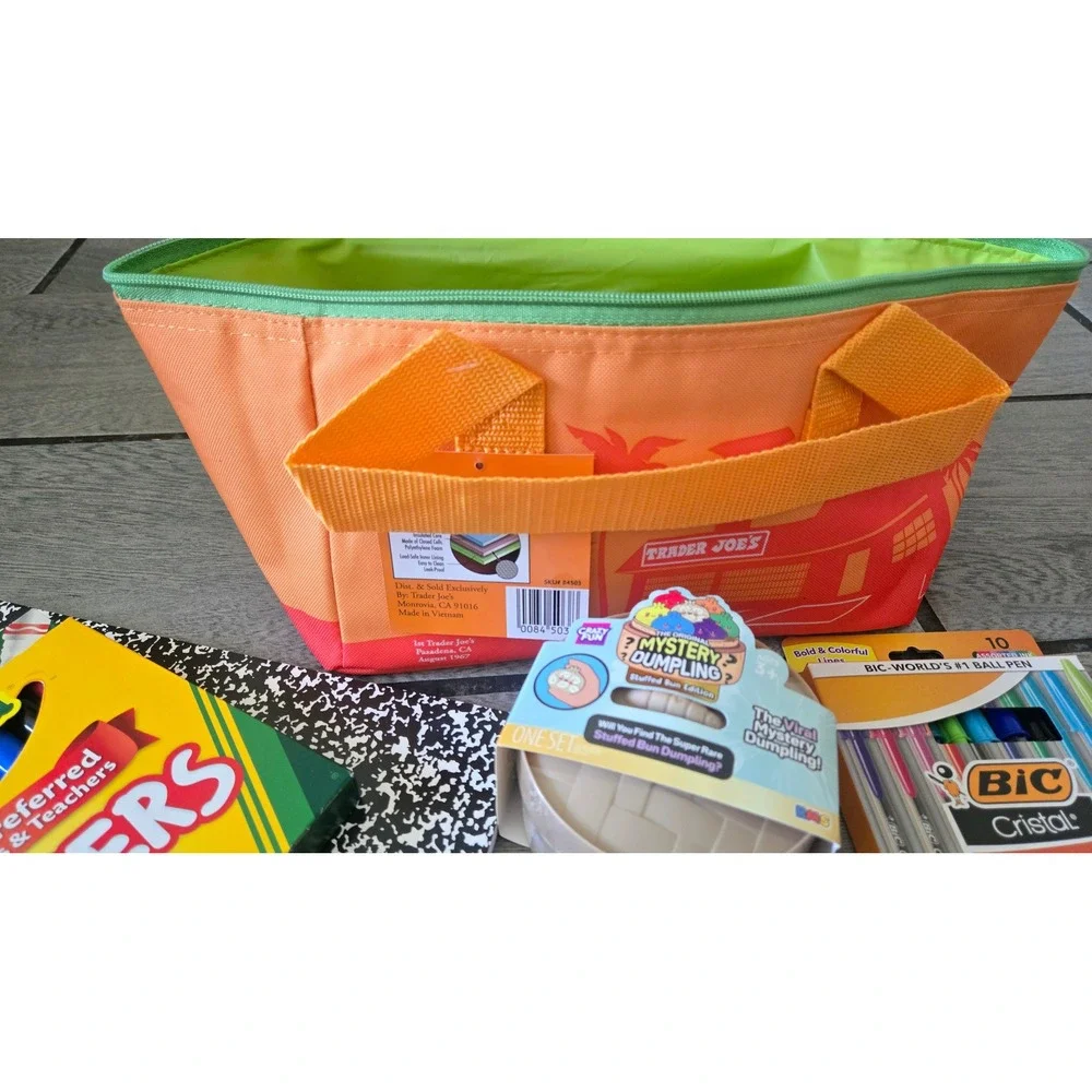 Trader Joes Insulated Mini Tote School Supply Bundle Mystery Dumpling